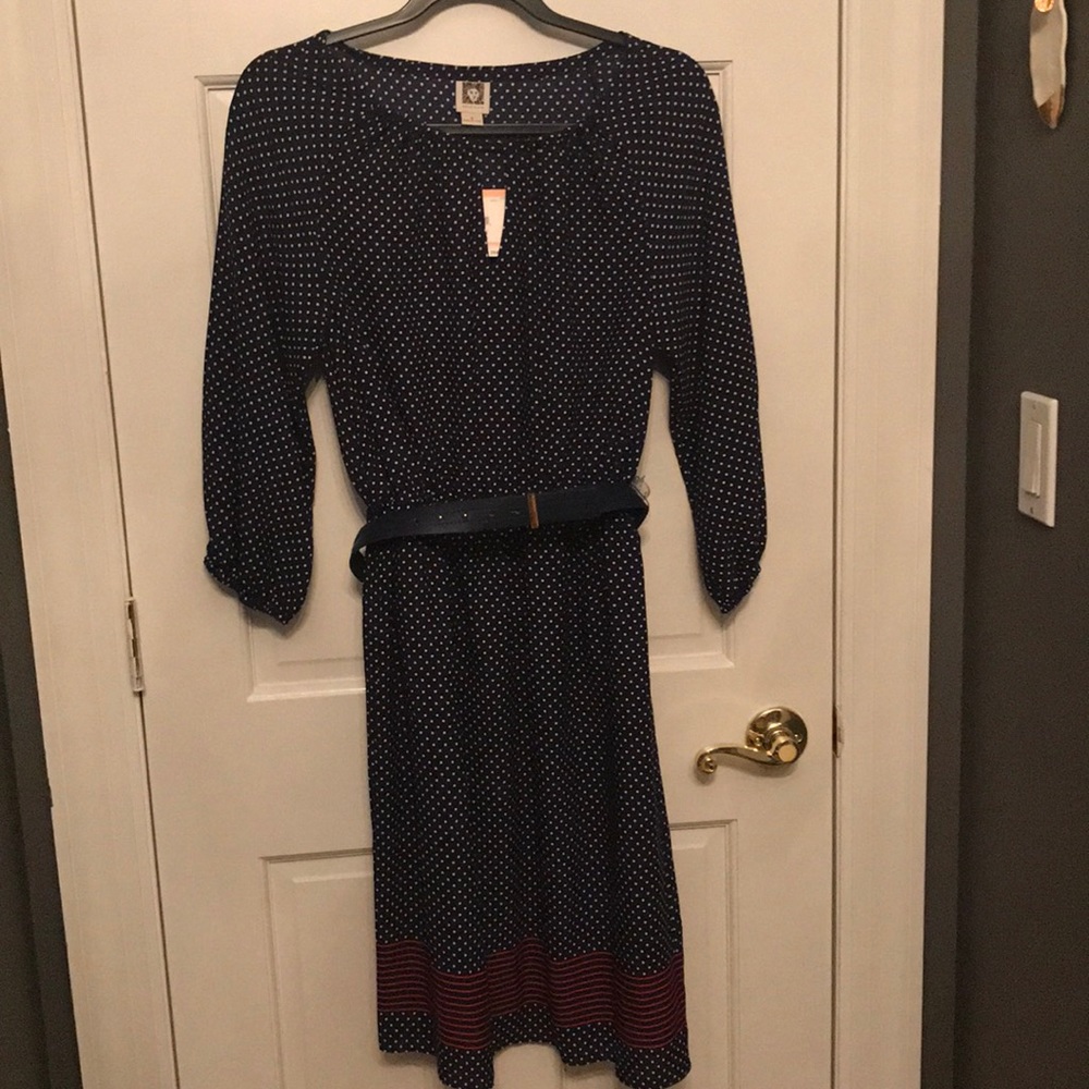 NWT Anne Klein polka dot dress